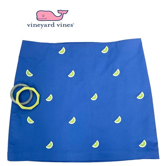 Vineyard Vines Dresses & Skirts - Vineyard Vines Blue Embroidered Mini Skirt Sz 10